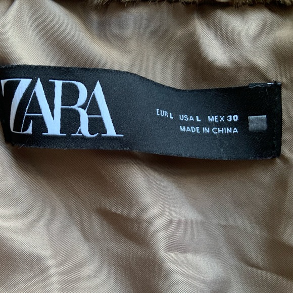 ZARA | Faux fur hooded bomber jacket,NWOT. - Picture 6 of 6